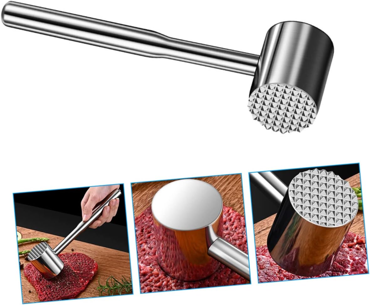 Cabilock Meat Hammer Hamburger Smasher Patty Maker Cube Steak Maker Meat Tenderizer Tool for Home Restaurant Use