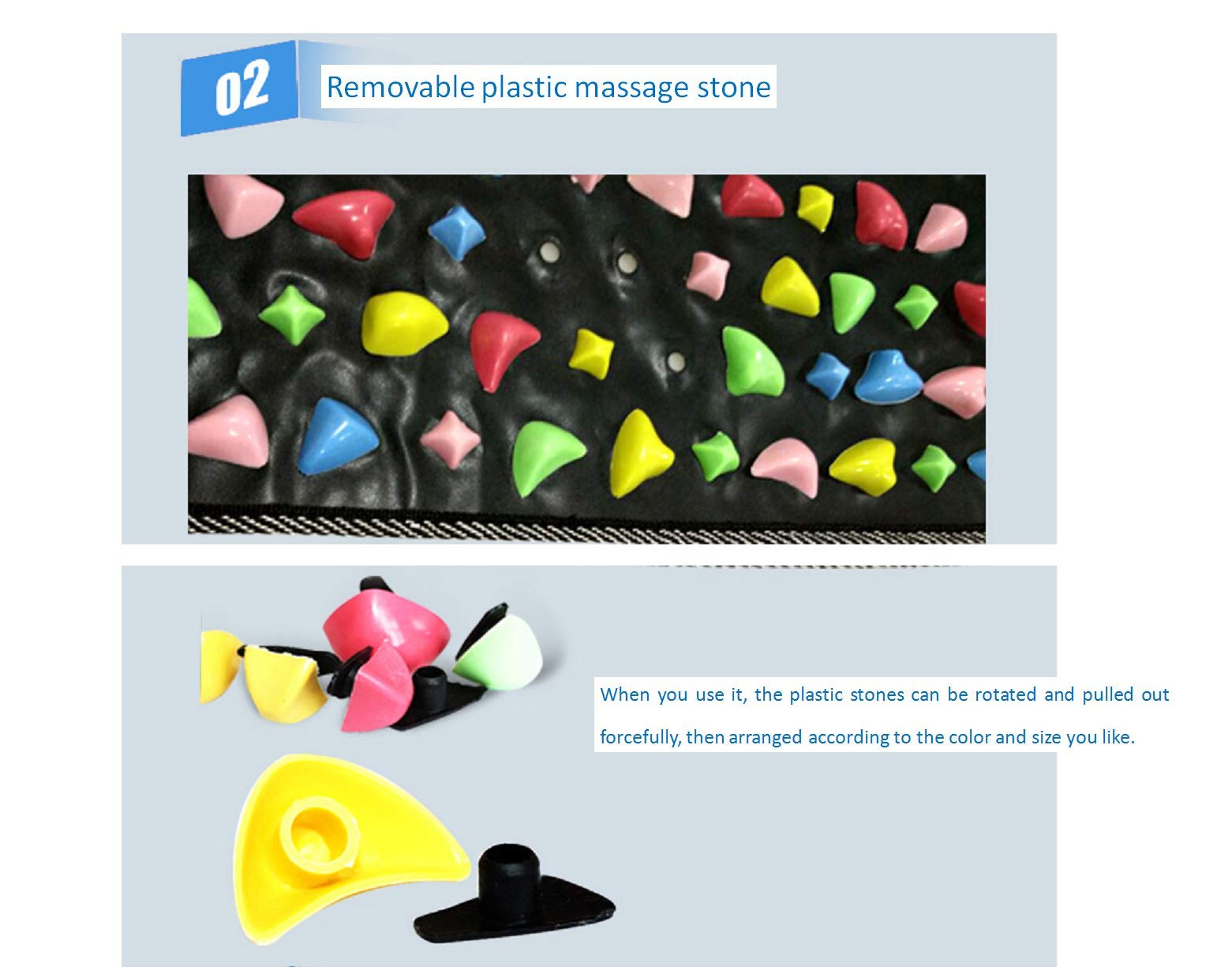 TX® Foot Massage Mat Walk Reflexology Massager Acupoint Mat Acupressure Mat for Pain Foot Ache Relieve Nerve Relaxes Muscle Massage at Home and Office((175 * 35CM/ 68.89”*13.779'')