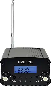 MAXDARE Transmissor FM 7W/1W para estacionamento da igreja – Mini estação de rádio estéreo de longo alcance certificada pela FCC para filmes drive-in, show de fogos de artifício e eventos ao ar livre