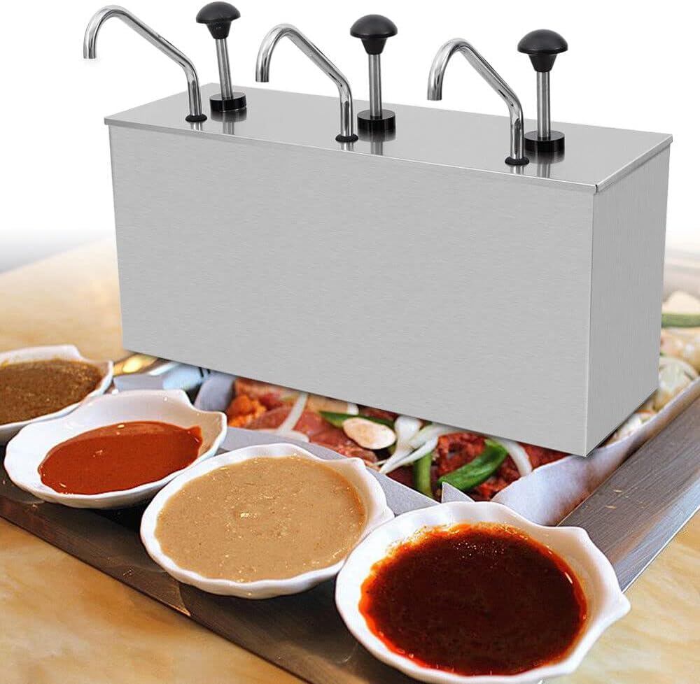 Dispenser per salse in acciaio inox, design a prova di perdite, per Hotpot, ketchup e condimenti