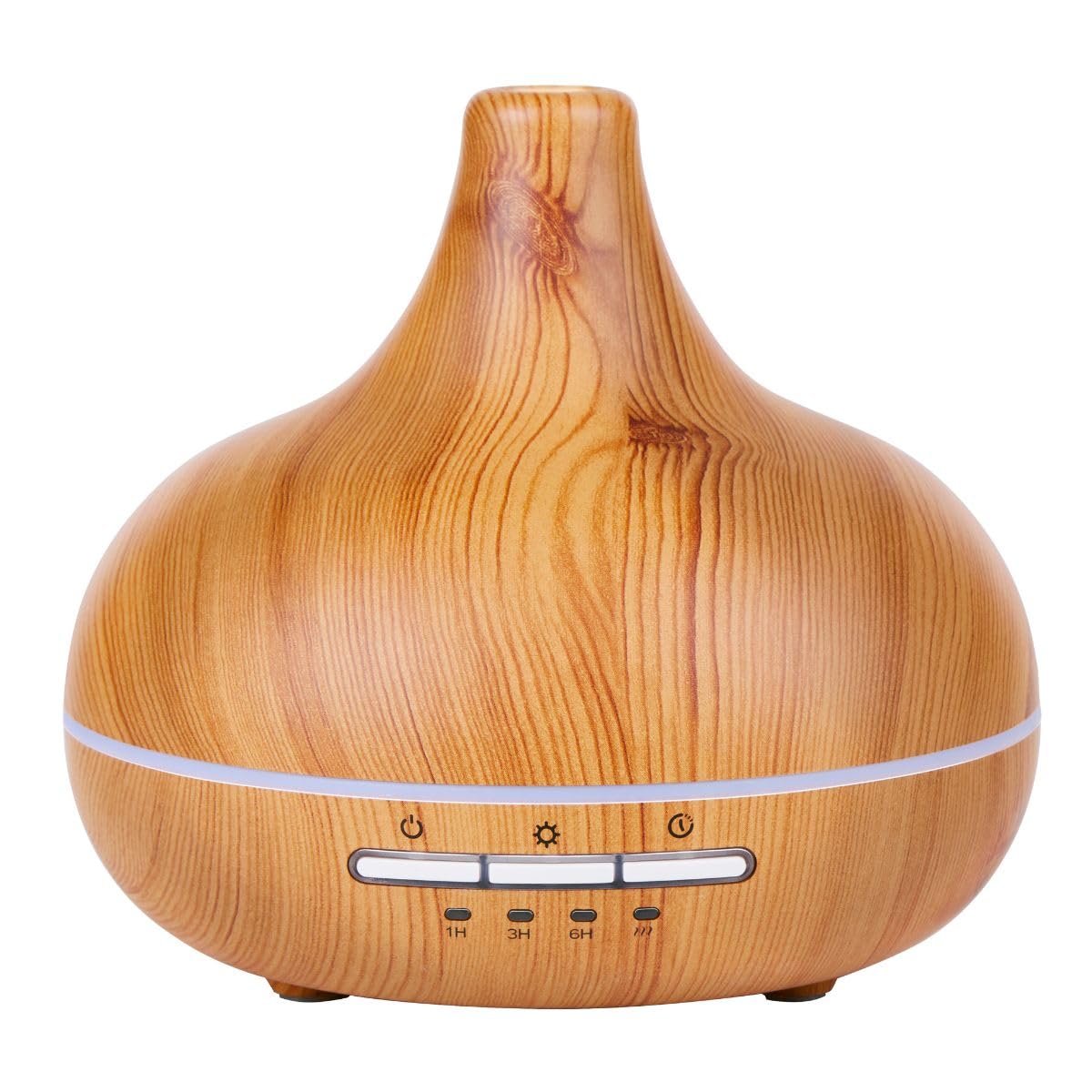 Grundig Aroma Diffuser Humidifier 300ml - Electric Aroma Diffuser with LED Lighting and Timer - Aromatherapy with Essential Oils - Wireless Fragrance Diffuser - Bamboo