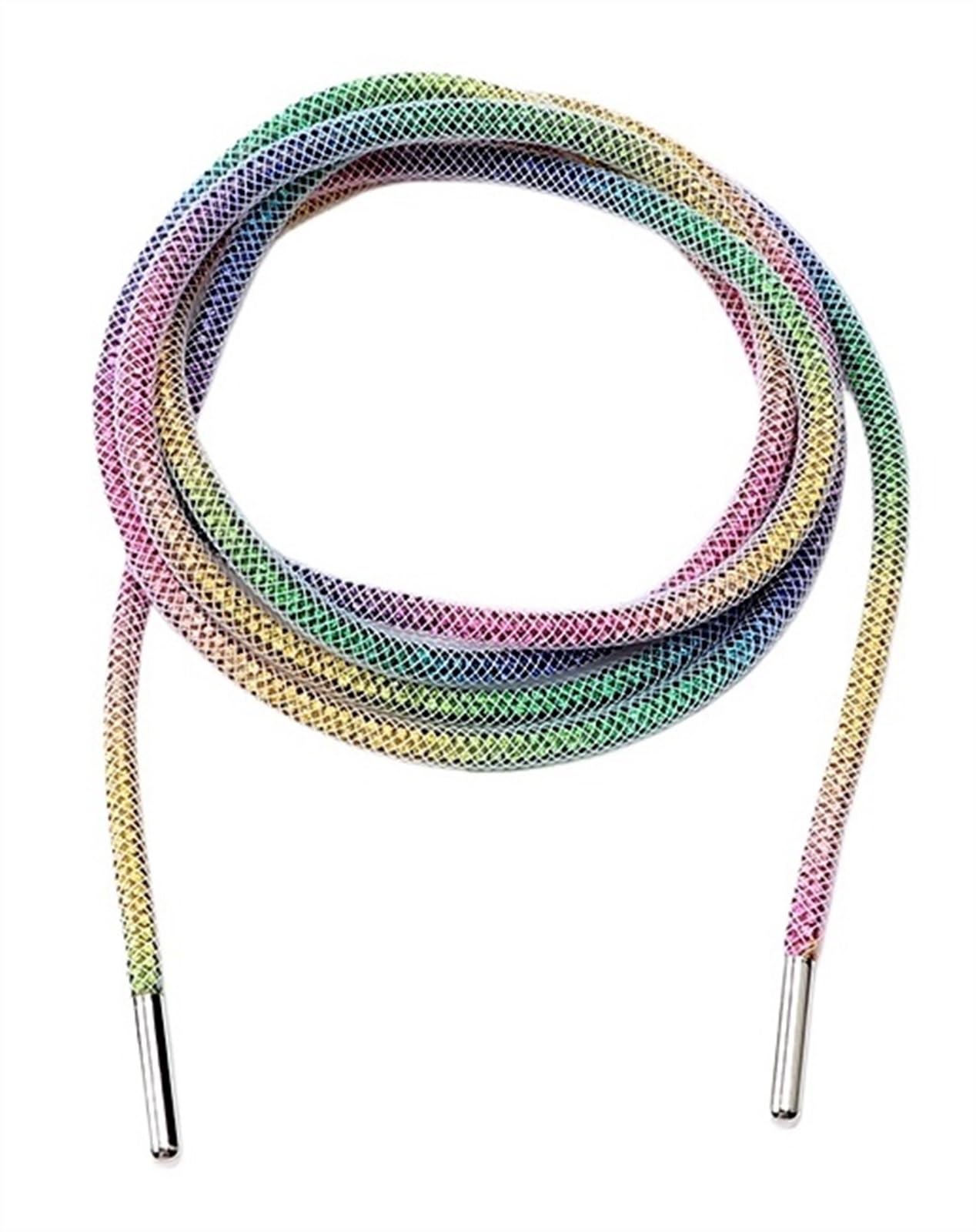 Strass runde Schnürsenkel Regenbogen Diamant