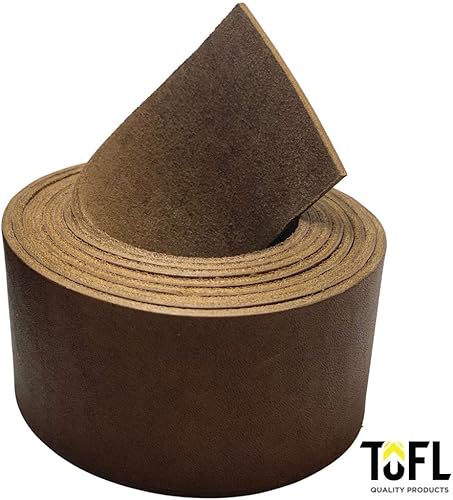 Miniatura 2 de TOFL Correa de cuero genuino de grano superior  72 pulgadas de largo  2 pulgadas de ancho  116 pulgadas de grosor (4-5 onzas)  1 tira de cuero para
