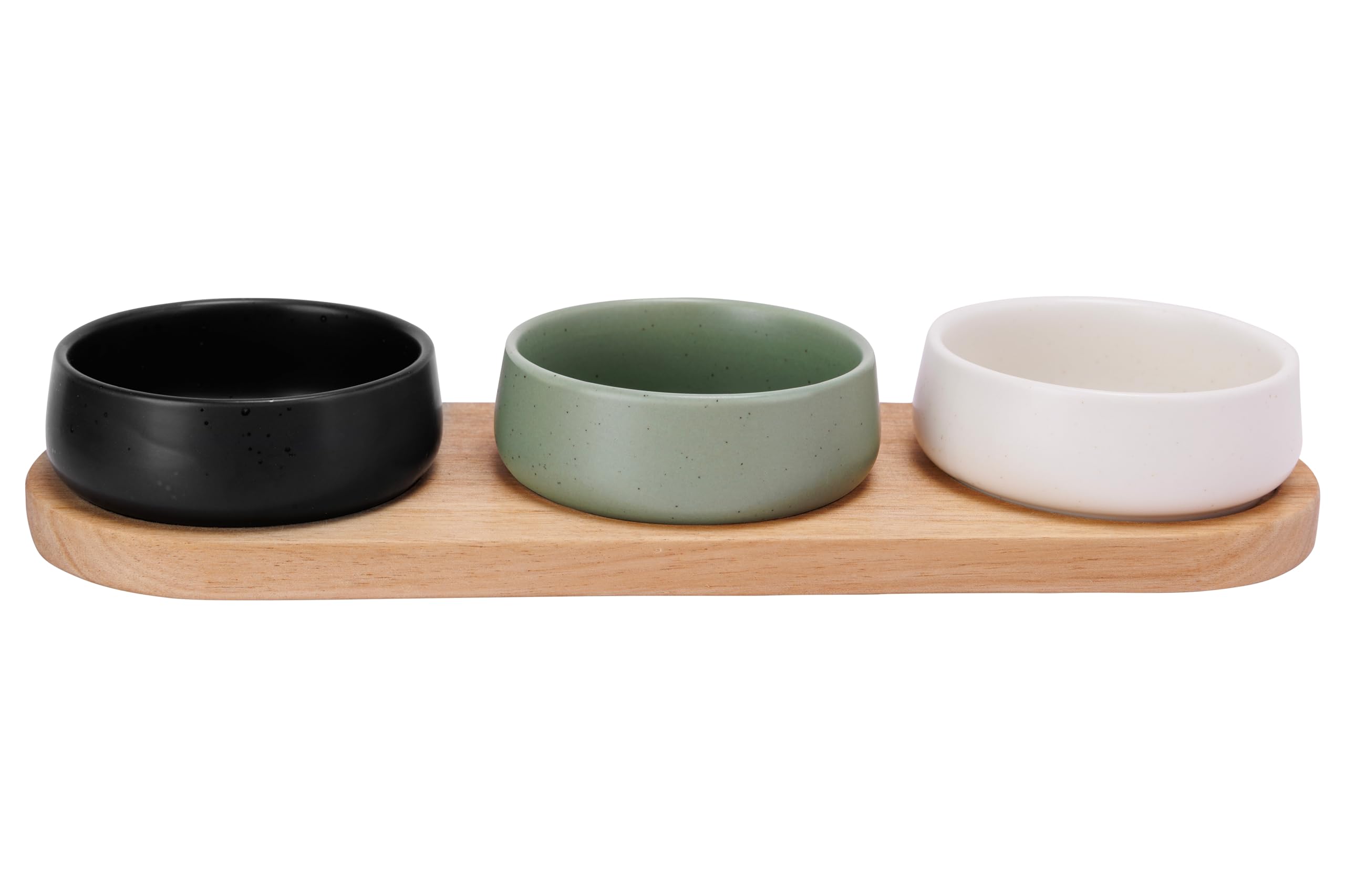 Cosy & Trendy Dela Apero Set of 4 – Serving Tray 32 x 10.5 cm + 3 x Bowl Diameter 9.5 x 3.5 cm