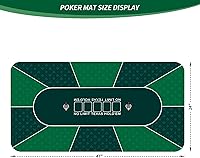 Vista 2 de nuveti Mesa de póquer de 47 x 24 pulgadas, cubierta de mesa de póquer portátil Texas Hold'em, mesa de póquer plegable, parte inferior de goma