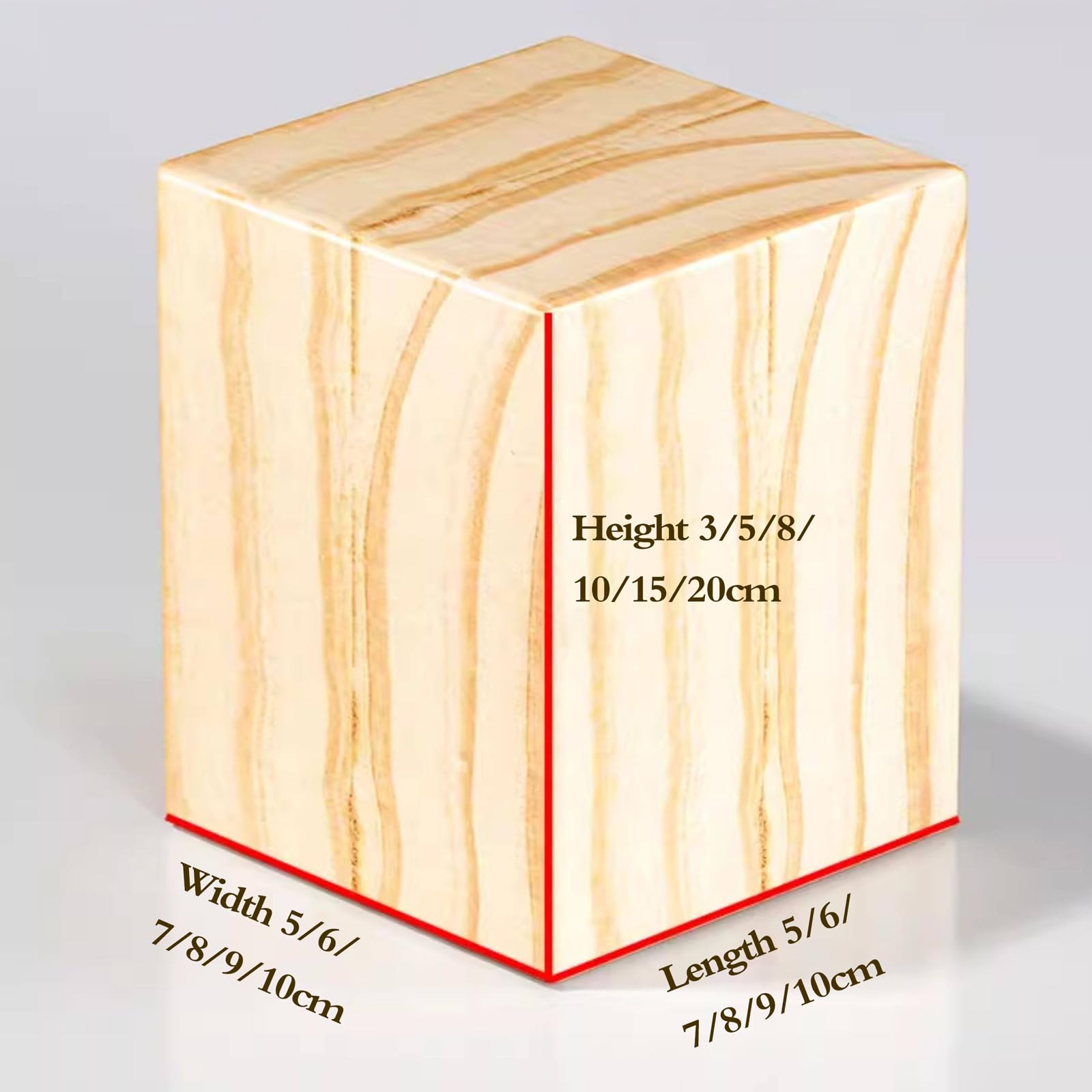 4 Piezas Elevadores de Muebles de Madera,Maciza Elevadores de Mesa y Silla Altura,Elevadores de Muebles Cuadrados Maciza,Agrega 3-20 cm de Altura,para Cama,sofá,sillón,Armario