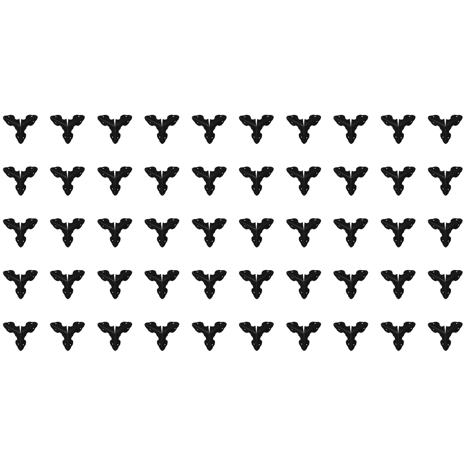 Tsophreniq Black 50Pcs Sturdy Metal Edges Protectors For Stair And Furniture Corners With Portable Designs Vintage Styles Decorative Edges Protectors