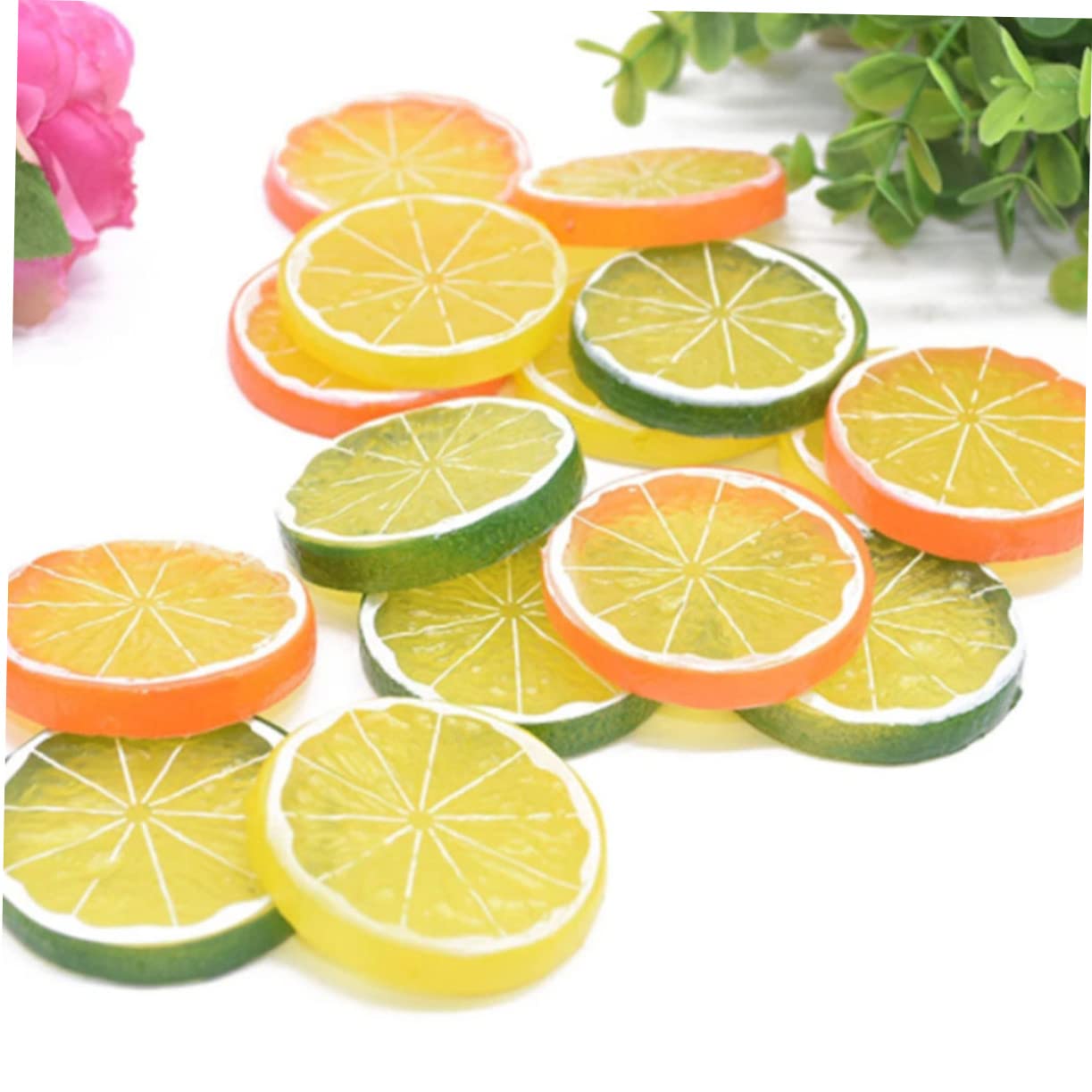 Alipis 96stücke Realistische Künstliche Zitronenscheiben Dekorative Fruchtmodelle Für Küche Partys Und Fotografie Lifelike Fake Slices Für Hochzeiten Und Wohnraumgestaltung