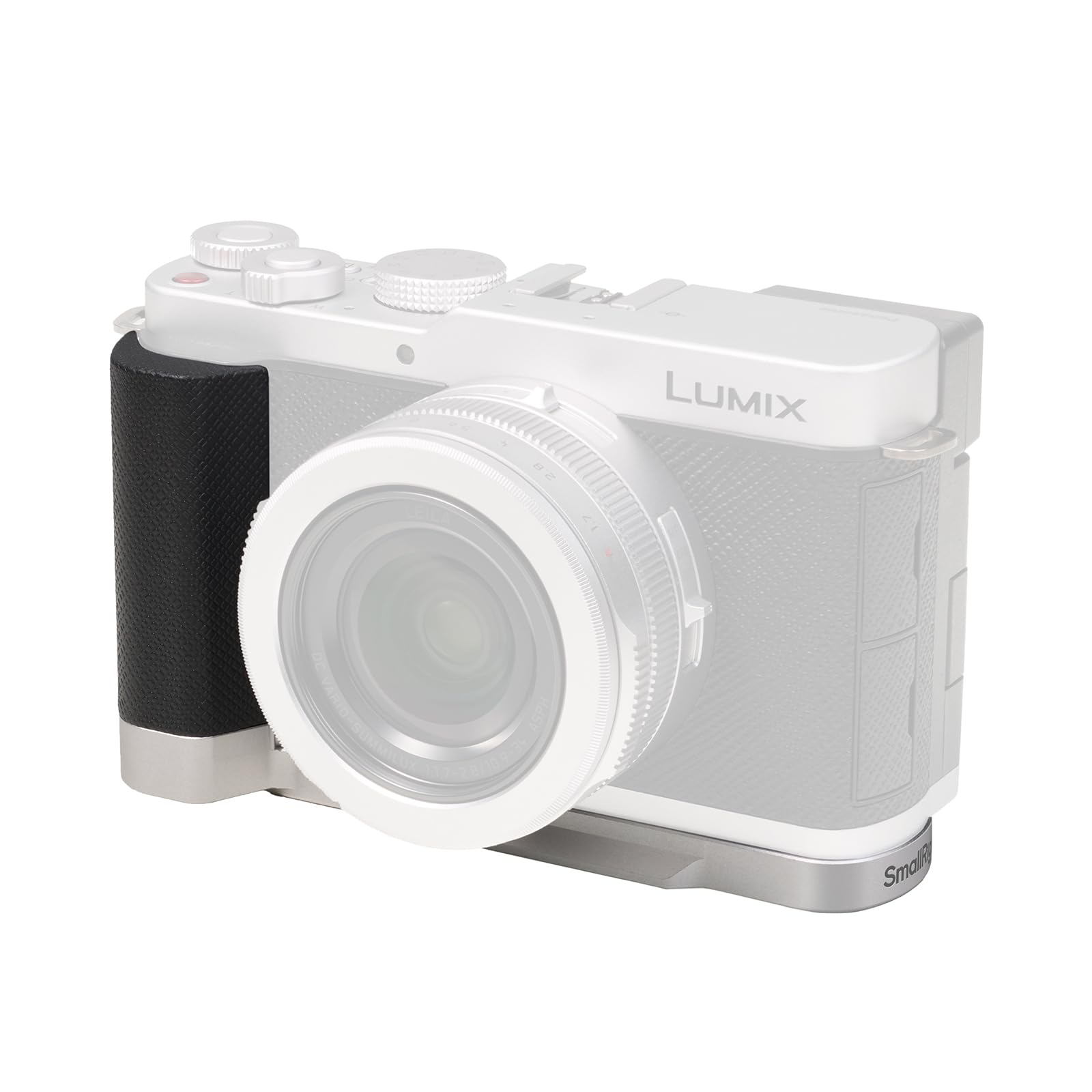 SMALLRIG Empuñadura en Forma de L para Panasonic LUMIX L10, Agarre Lateral ergonómico, Placa de liberación rápida para Arca Swiss, Compatible con trípodes, fácil Montaje - (Plata) 5701