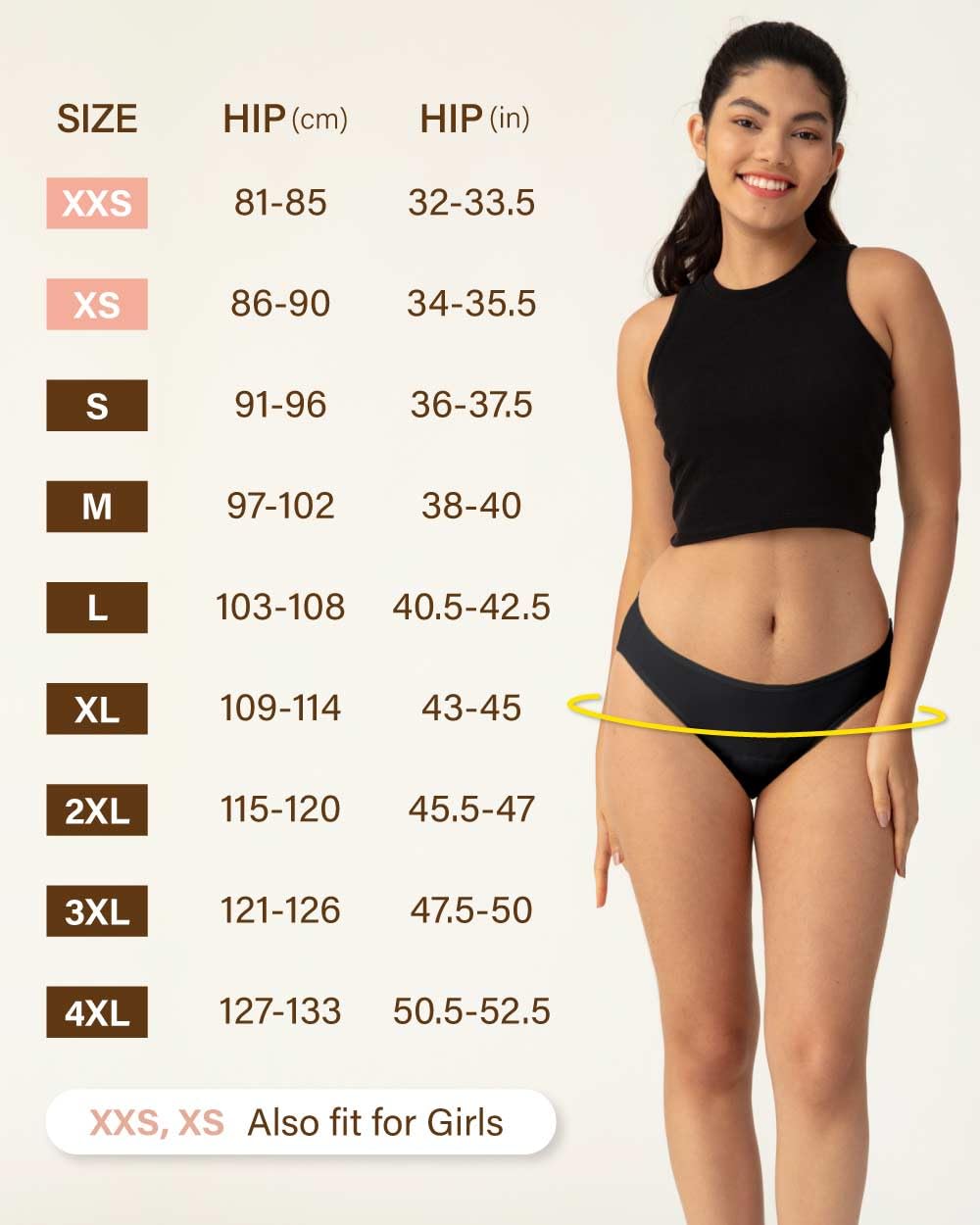 Neione Bragas Menstruales Mujer Flujo Abundante Braguita Bikini de Modal — view 7