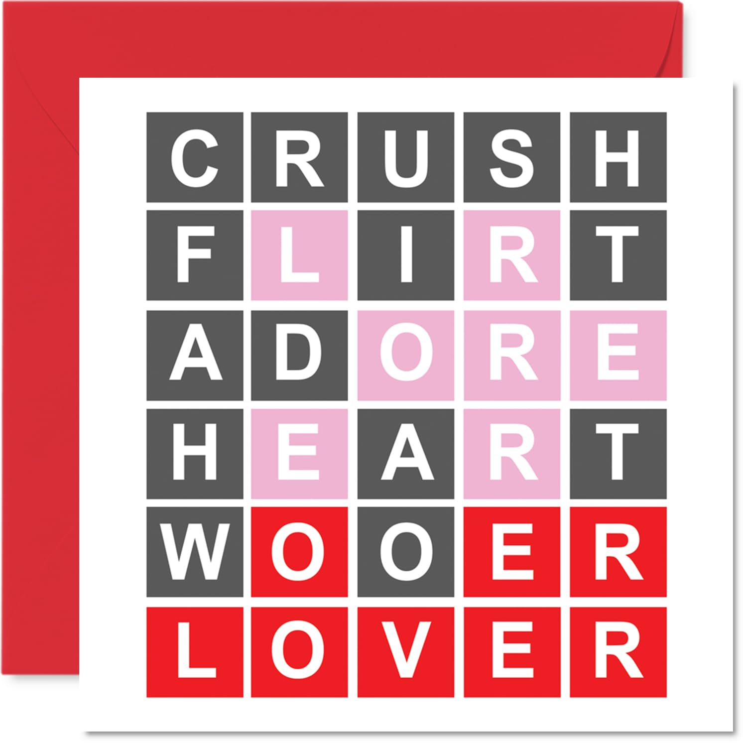Anniversary Card - My Whole Wordle - Happy Anniversary Card for Family from Husband Wife Boyfriend Girlfriend, 145mm Wedding Anniversaries Greeting Cards