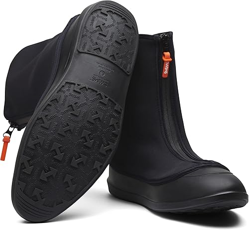 Miniatura 4 de SWIMS Cubiertas de zapatos para hombres, impermeables, reutilizables, botas protectoras de invierno, zapatos de galoshos de mafioso de senderismo al