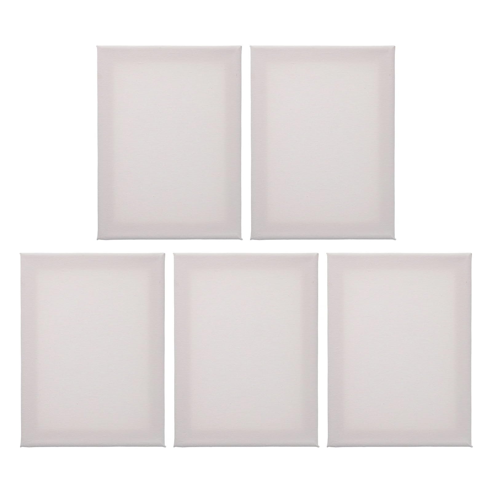 Generico 5 Tele tese quadrate Bianche in Cotone for Pittura ad Acquerello a Olio 8 x 6 Pollici (20 15 cm)