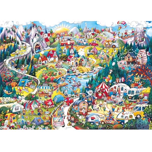 CREAFOMIFE Puzzle de 1000 peças para adultos - parque de atrações, quebra-cabeças difícil e desafiador, presente para amantes de puzzle (70 x 51 cm)