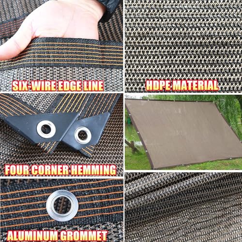 Filet protection solaire anti-UV résistant au vent marron - 4