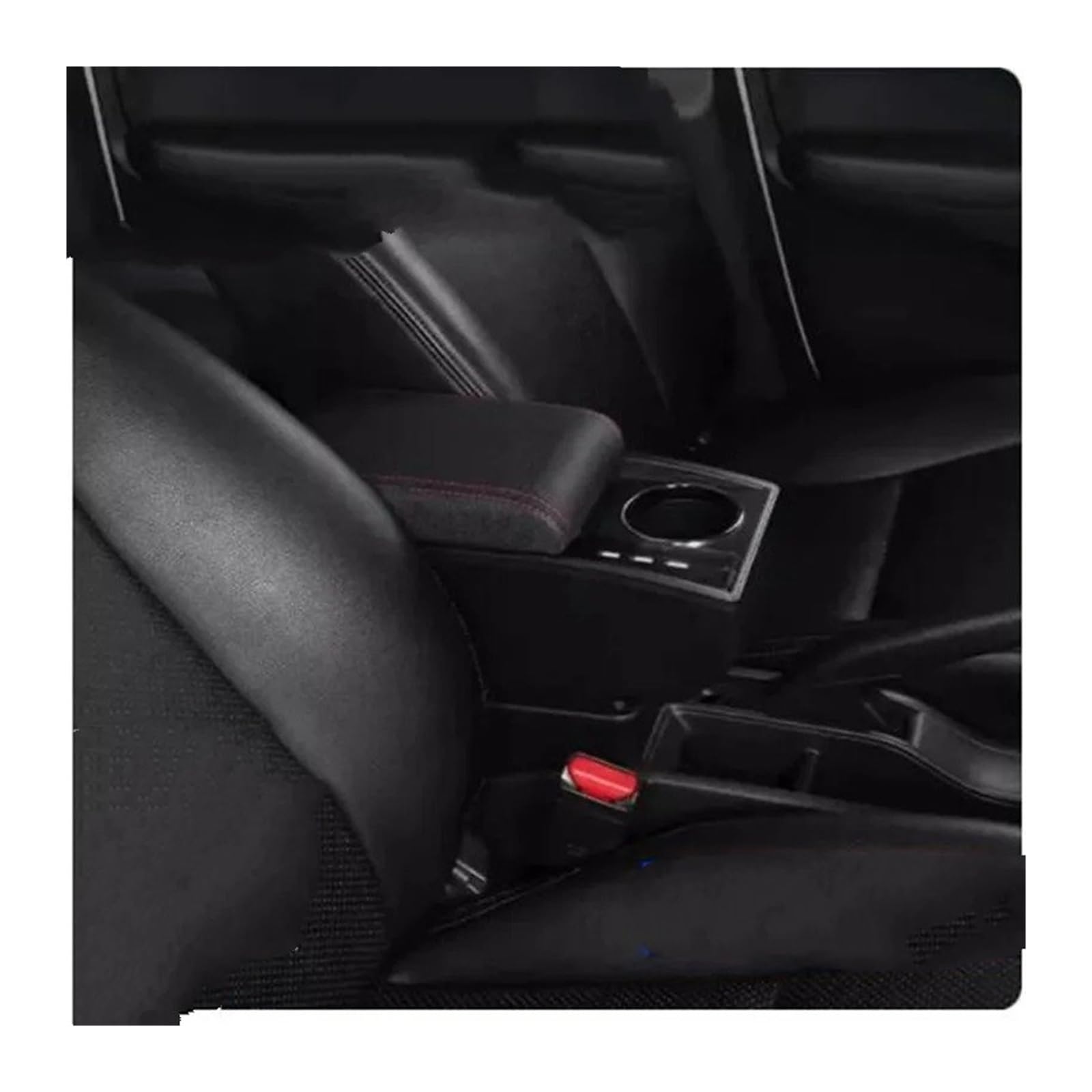 Car Armrests For Peugeot 208 2012-2018 Armrest Box Storage Car Holder Ashtray Interior Dedicated Retrofit Parts Accessories(M1 red line 3USB)