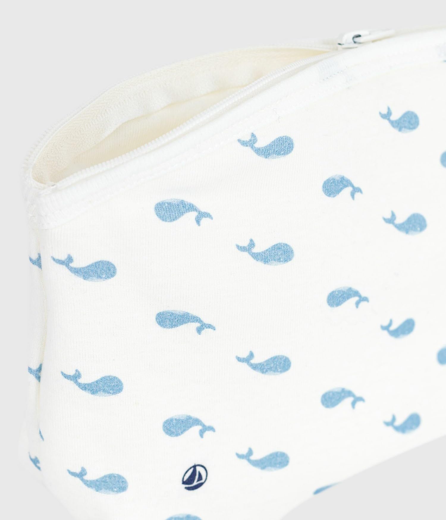 Petit Bateau Pochette bébé en coton imprimé baleines