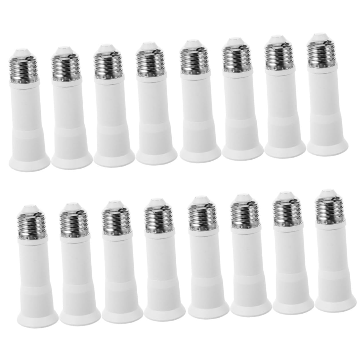 PRETYZOOM 16 Pz Adattatore per lampada presa luce lampadine prolunga portalampada base leggera estensore della presa adattatore per base lampadina prese luce presa e27 Metallo bianca