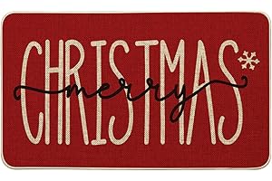 Artoid Mode Red Merry Christmas Snowflake Welcome Decorative Doormat
