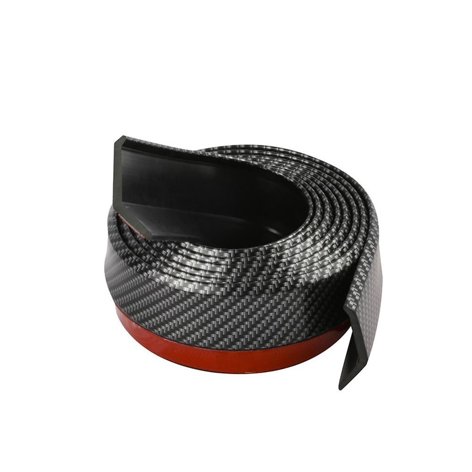 Tira Protectora de Parachoques Parachoques Delantero de Coche, Borde Fibra Carbono, Protector Universal Goma, Tira Parachoques, faldón Lateral Anti(B White)