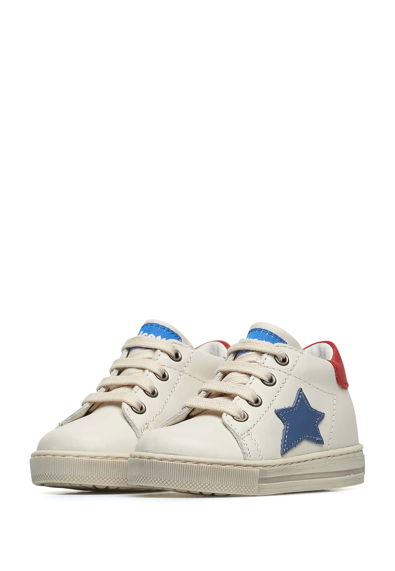 Falcotto Sasha-Sneakers in Pelle e Suede-Bianco