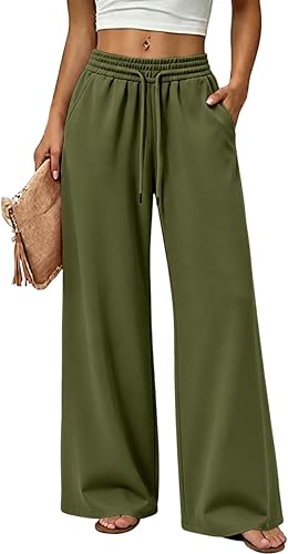 Womens Baggy Sweatpants Wide Leg Sweats for Women Soft Cotto
