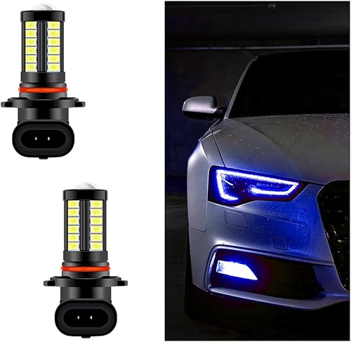 Sylvil 2 bombillas LED antiniebla 9005 9006, 6500K 12V Plug and Play, bombillas brillantes de alta potencia de 1500 lúmenes para luz antiniebla,