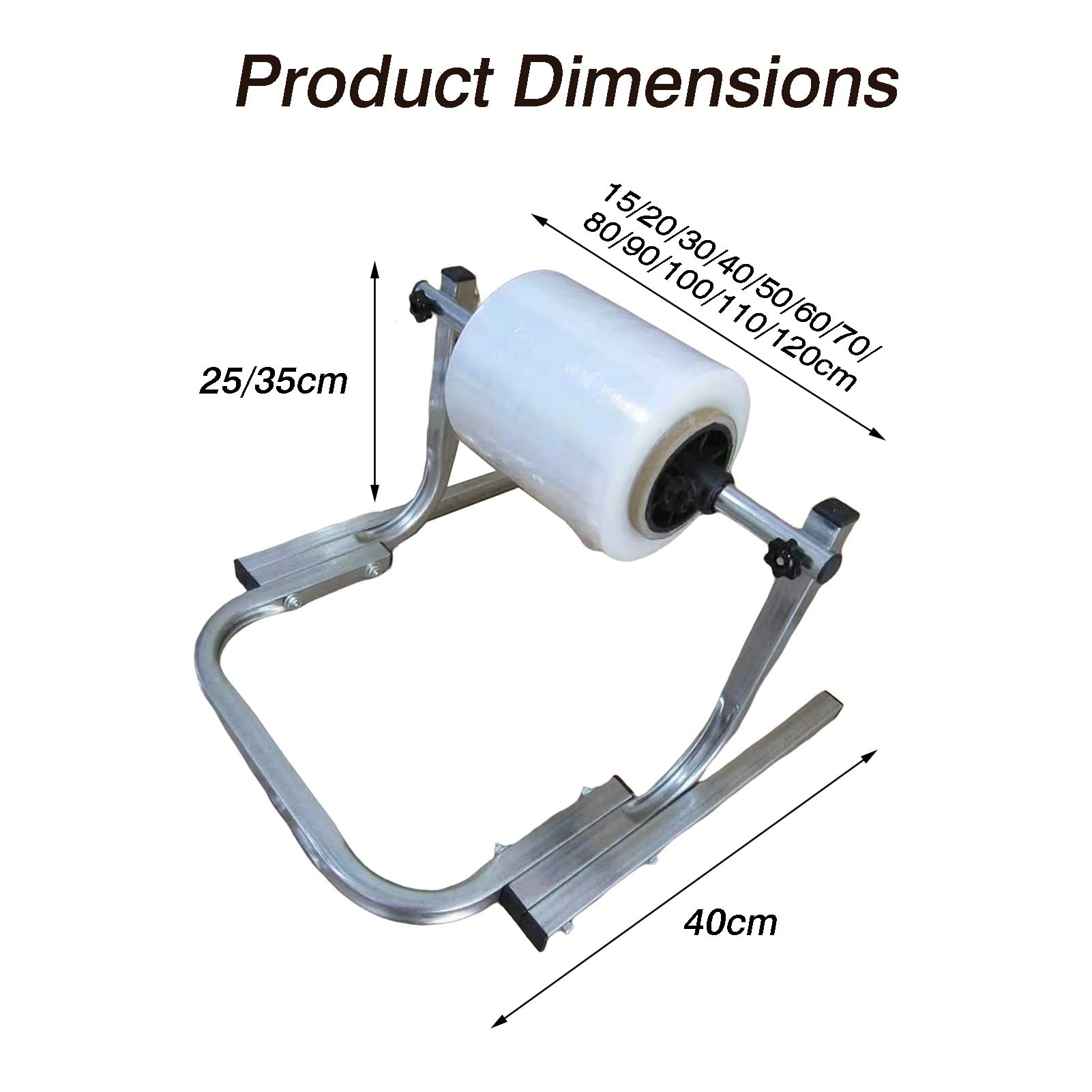 Dispenser For Rotoli Di Pluriball, Pellicola Estensibile For L'imballaggio | Salvaspazio con facile sostituzione, capacità di carico di 30 kg for spostamento e spedizione(25x90cm)