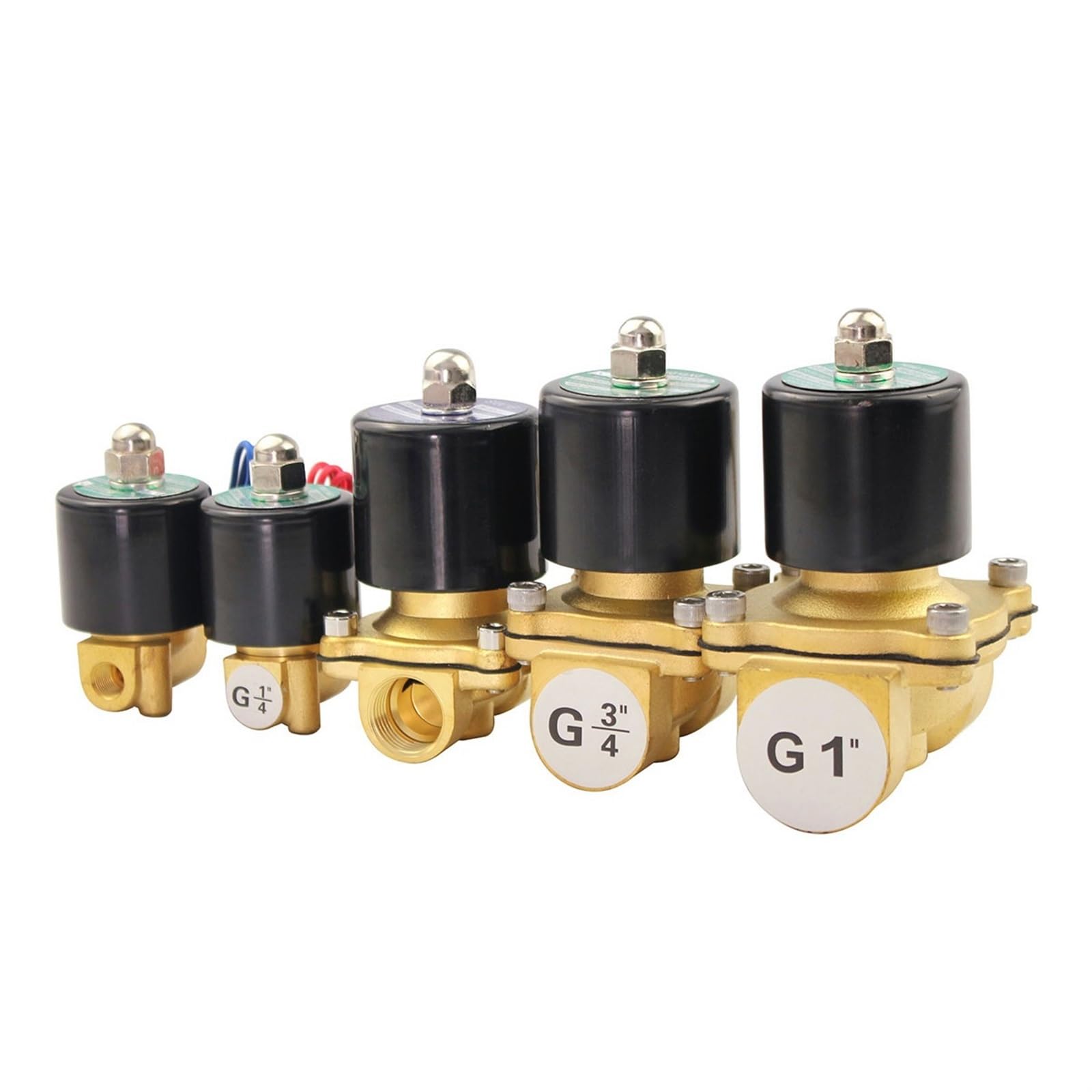 TREDSWQCV BSP Electric Solenoid Valve DN6 DN8 DN15 DN20 DN25 N/C Pneumatic 12V 24V 220V 1Pcs(12v,DN25)