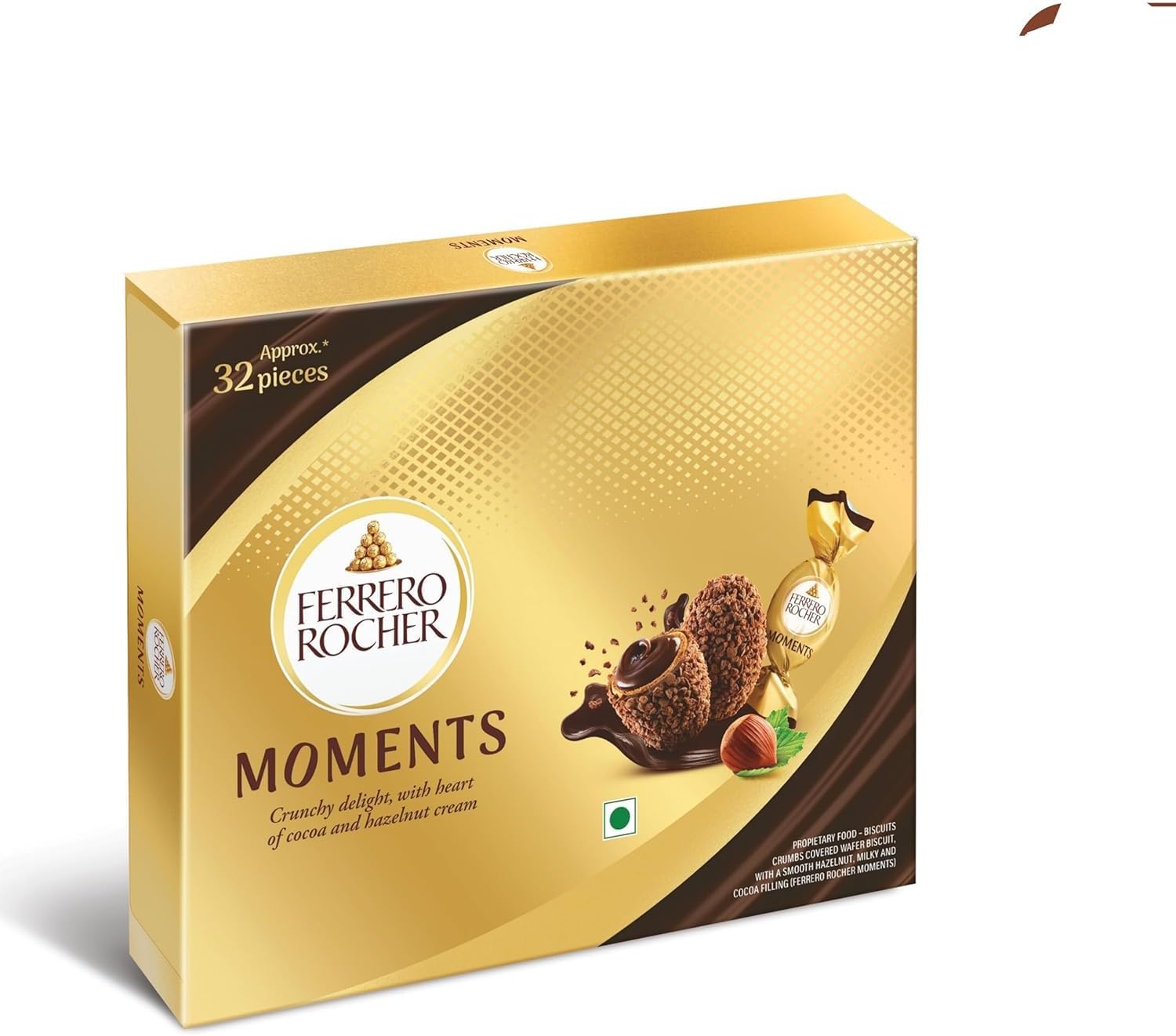Ferrero Rocher Moments, 32 Pcs,Hazelnut,185.6 Gm