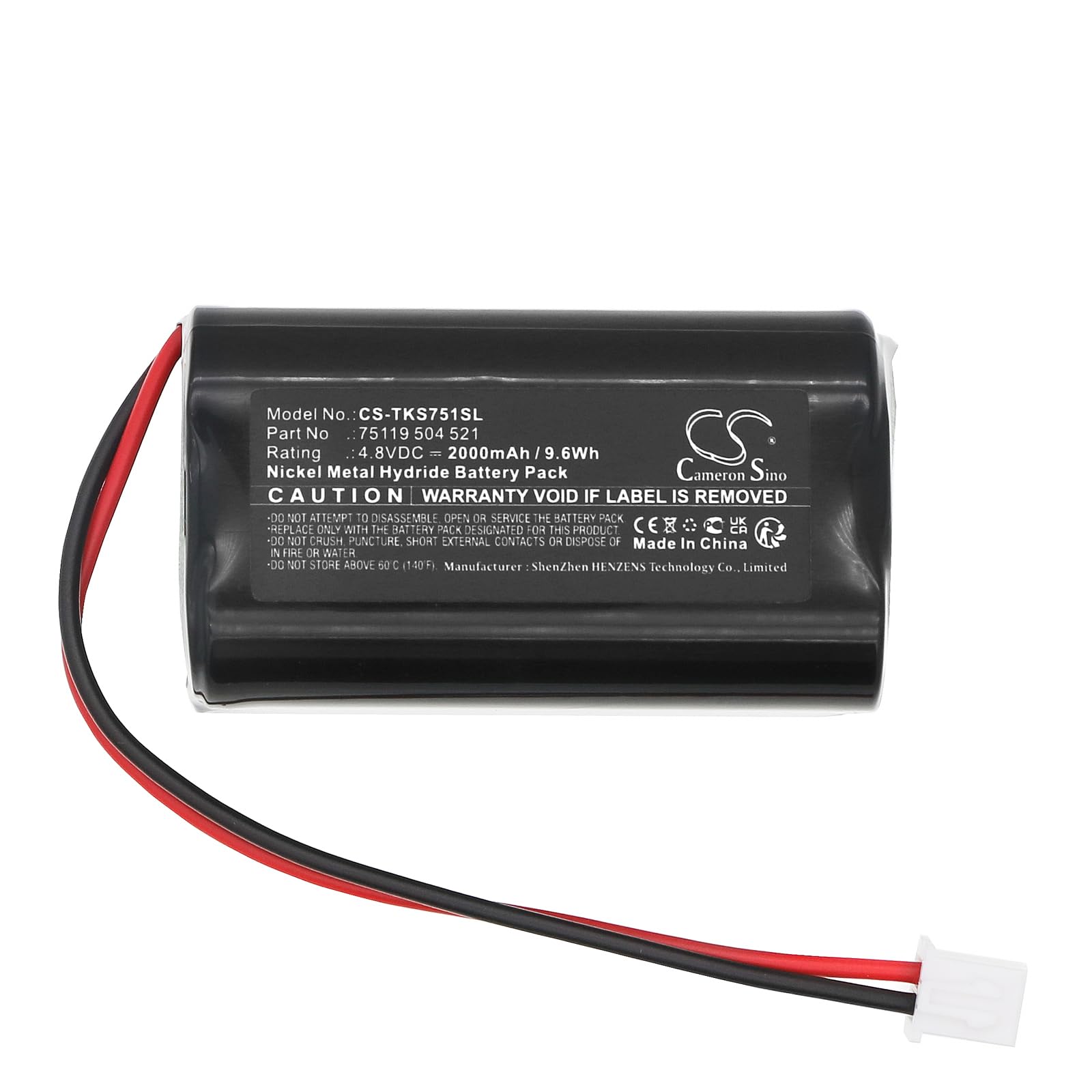 Batterie 2000mAh 4.8V Ni-MH Pour Techkon Spectrodens D-61 / SpectroPlate - Remplace 75119 504 521
