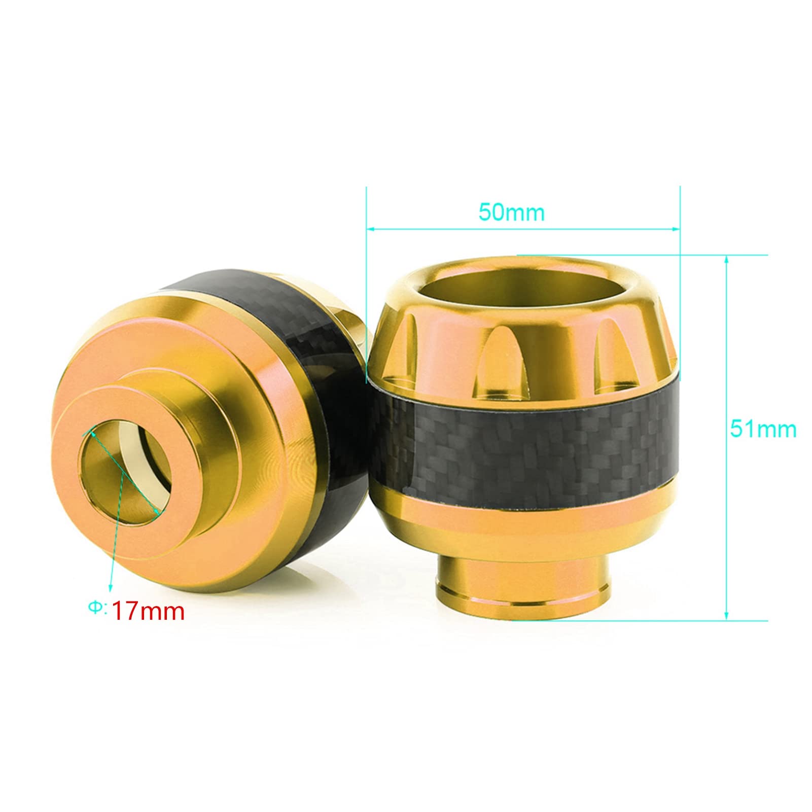Slider Protezione Telaio Moto In Fibra Di Carbonio, Per Forcella Anteriore, Antiu Rto, Coppia (Sinistro E Destro) - Per Ridurre Danni In Caso Di Caduta