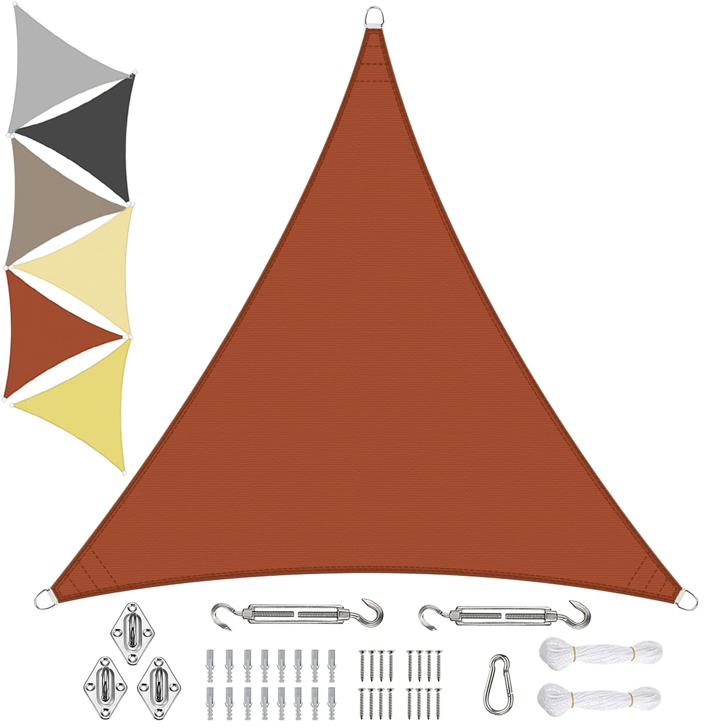 Sichtschutz Sun Protective Screen 7x7x7M, Canopy Pergola Covers, 90% Sunscreen Effect, With Free Rope, for Outdoor, Garden, Patio, Party - Rust red — image 1