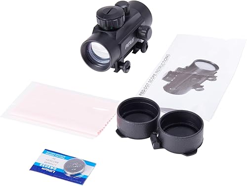 Miniatura 7 de Pinty - Lente con reflejo punto rojo y verde vista de alcance con tapa para levantar y objetivo de montaje de 20mm 118 pulgadas