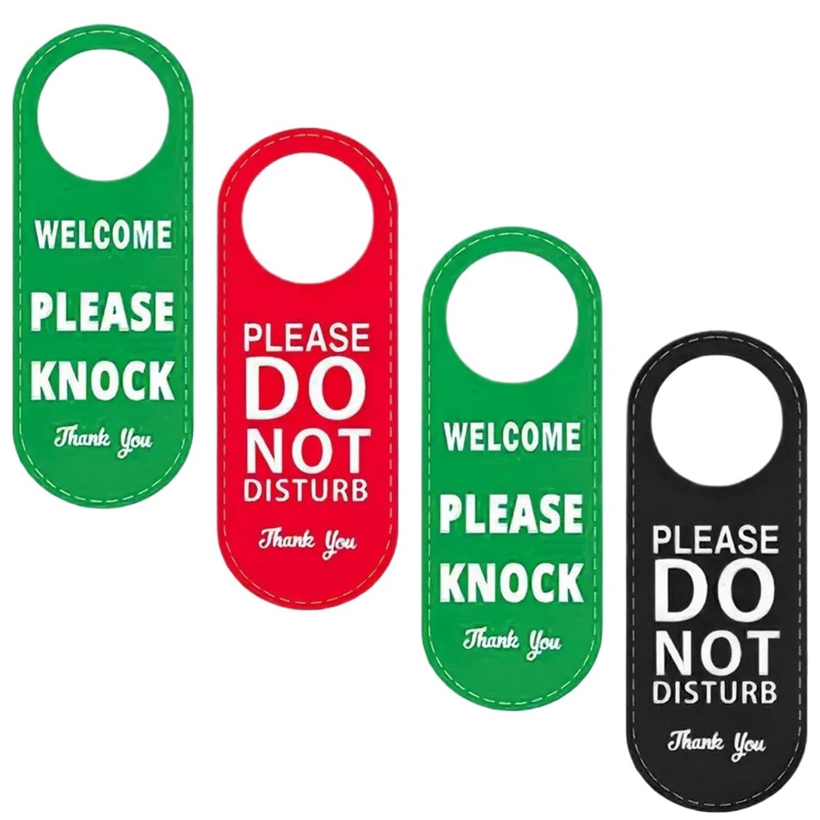 Door Handle Hanging Sign 2Pcs Double Sided Do Not Disturb Door Hanger Sign for Office Restroom Privacy Indicator Busy Please Knock