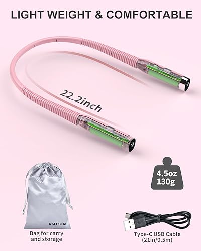Miniatura 6 de Luz LED recargable para el cuello para leer, luces de libro actualizadas 2024 para leer en la cama, brazos flexibles de 360, cómodo de llevar y luz