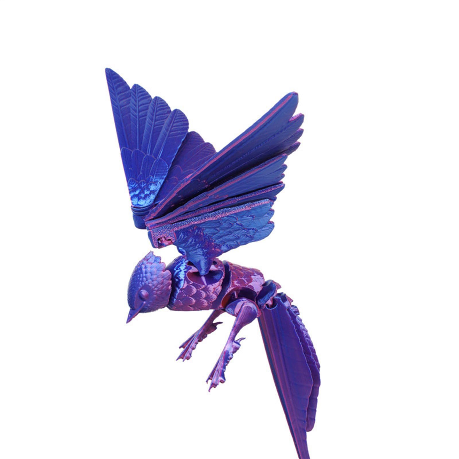 Printed Articulated Swallow Figurine Flexible Joint Toy, Realistic Bird Desktop Decor for Stress Relief Flexible Joint Articulated Swallow Fidgets Toy Realistic Hairless Figurines Statues Desktop Pet