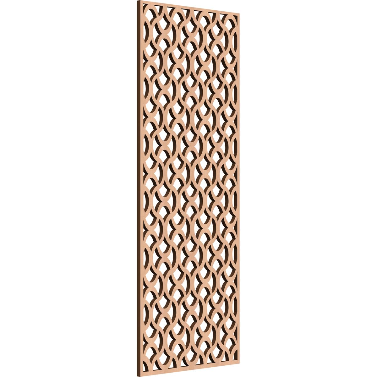 Resort Decorative Pierced Fretwork Wood Wall Panels, 15 3/8"W x 39 3/8"H x 3/8"T, Alder