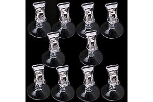 10Pcs Plastic Suction Cups for Shower Curtain, Advertising, Pop Sign, Card Display, Label Clips