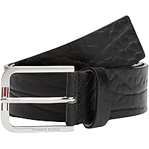 Tommy Jeans Cintura fissa da uomo TJM Austin 4.0 AM0AM13413, nera (nera), 95, Nero (Nero), 95 cm