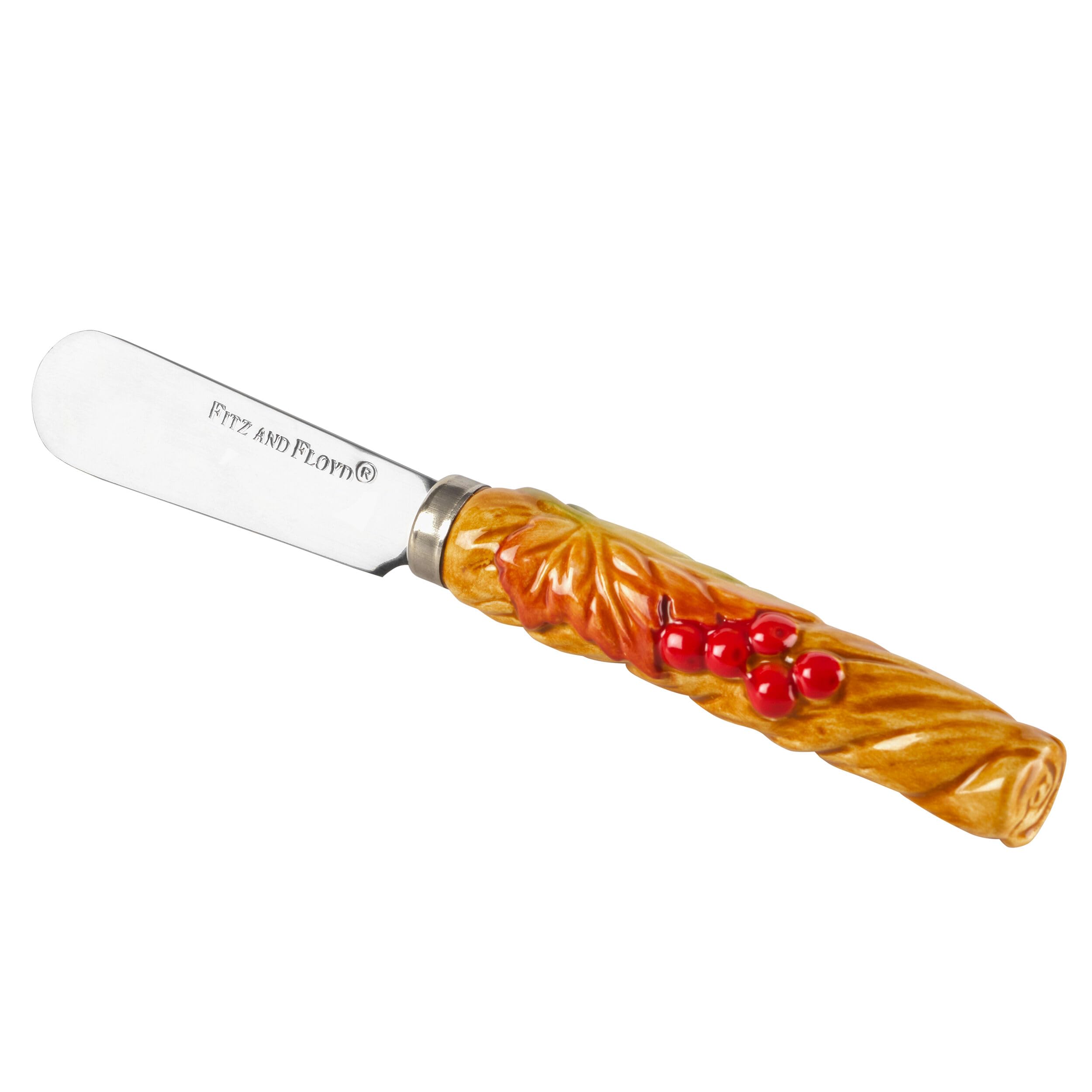 Fitz and Floyd Herbsternte Kürbis Snack Vorspeisenteller mit Streuer, 17,8 cm