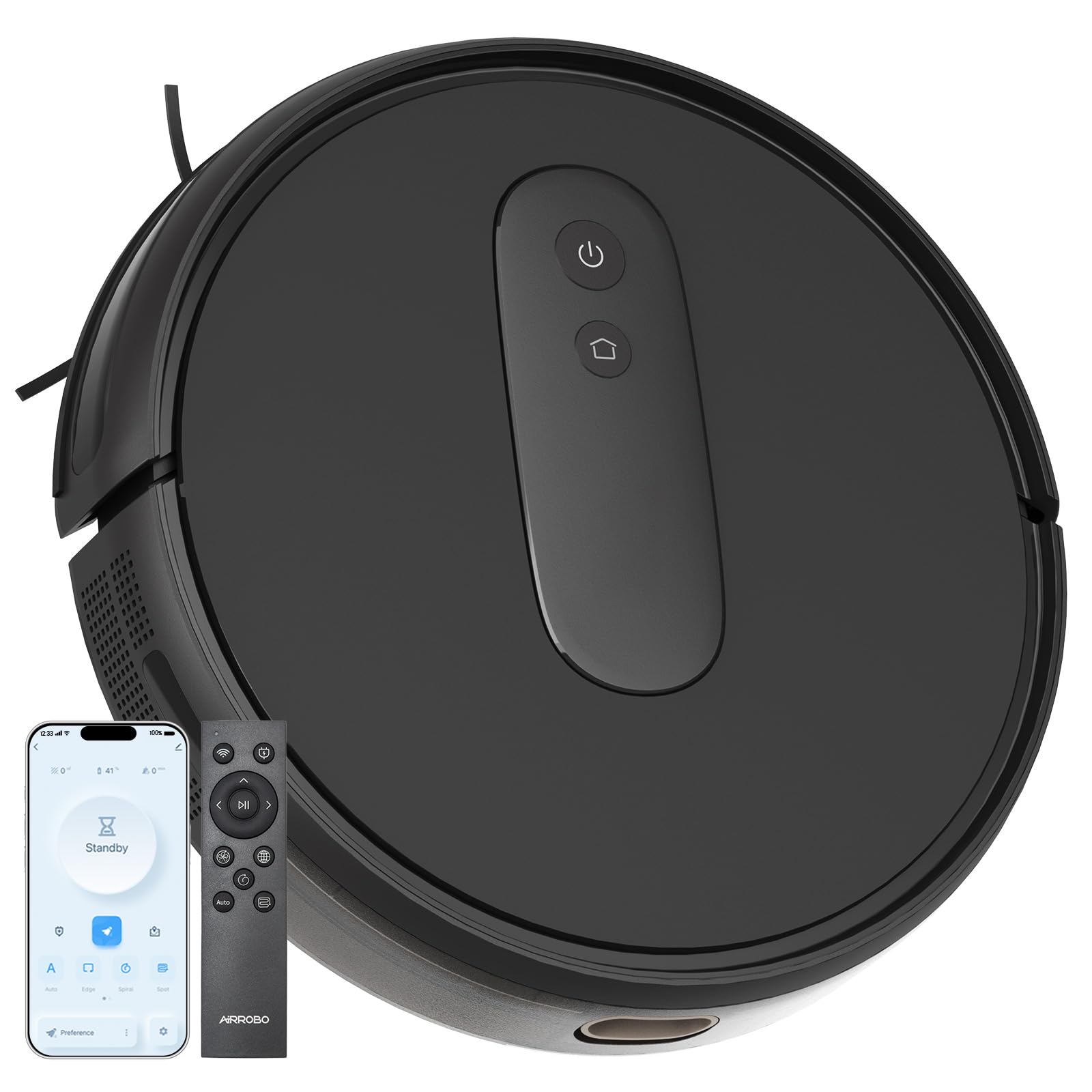 BOTLIFE P25 Saugroboter ohne Wischfunktion, Staubsauger Roboter mit 4000 Pa | Roboterstaubsauger mit Ladestation, Saugroboter für Teppich Tierhaare Hartböden, 120 Min Laufzeit, APP Steuerung