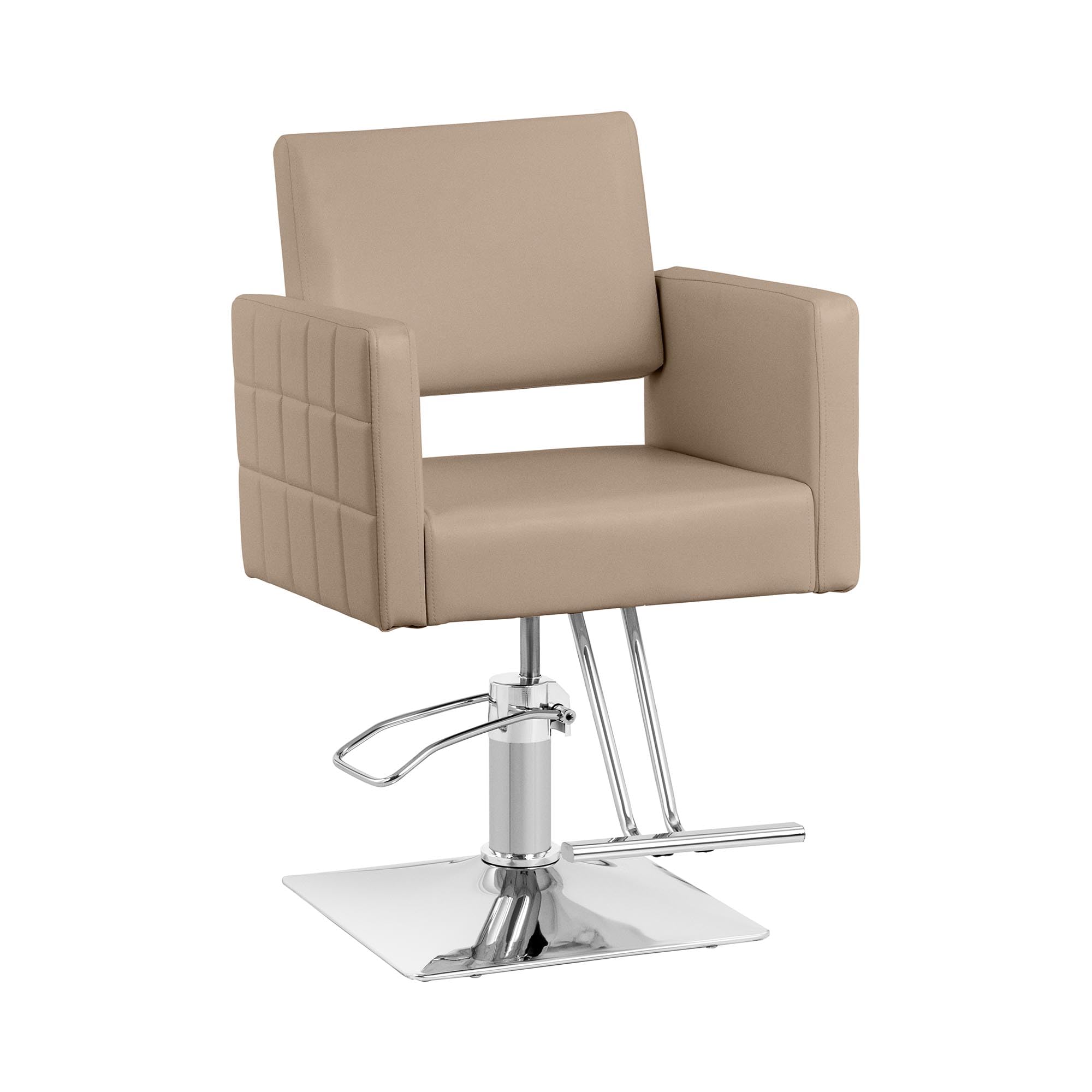 Physa Friseurstuhl Ribbleton mit Fußstütze Sitzhöhe 49-63 cm Belastbarkeit 150 kg beige Barberstuhl Friseursessel höhenverstellbar Bedienstuhl Friseur
