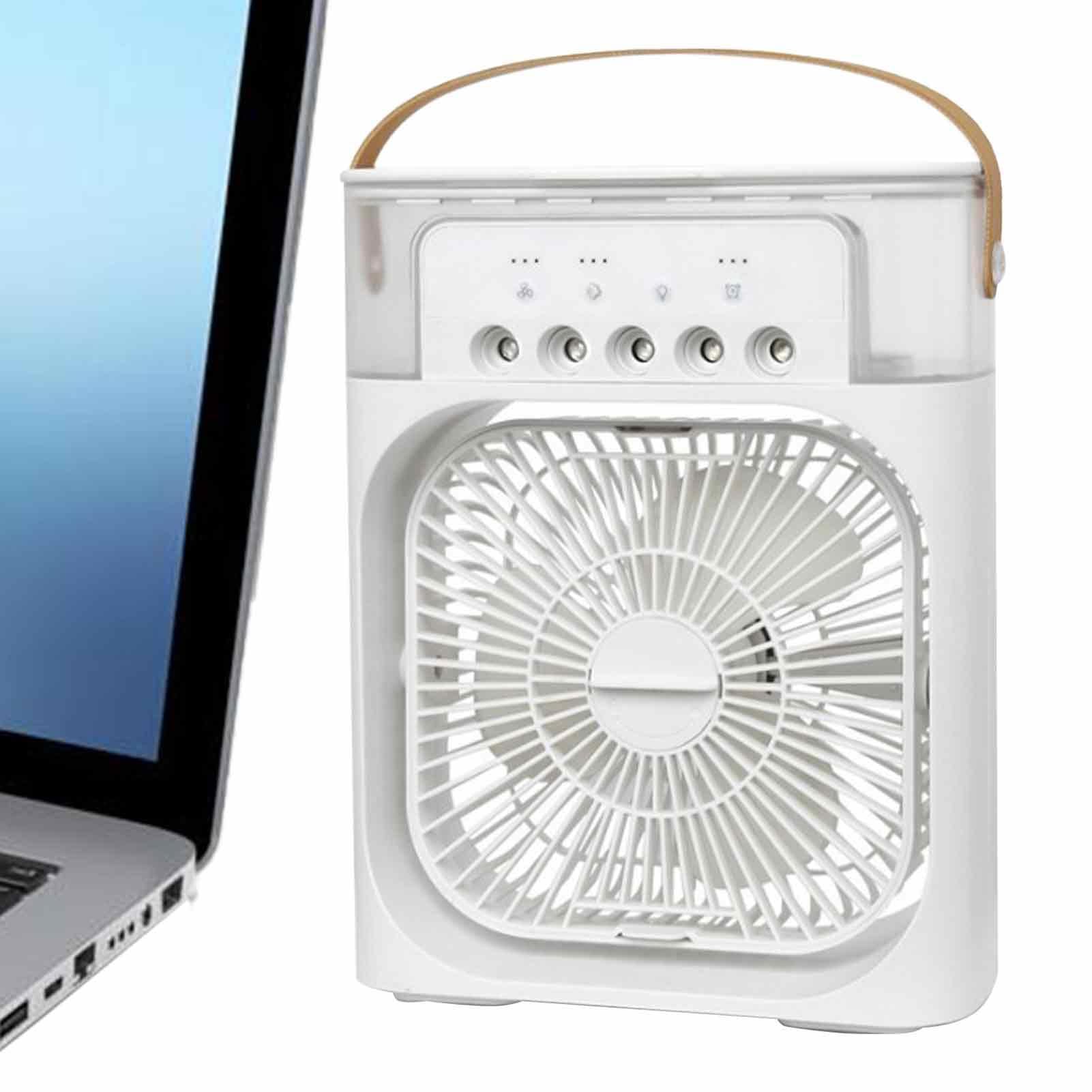 Evaporative Air Cooler Fan, Portable Air Conditioner Fan, Cooling Spray Fan, 4 in 1 Personal Mini Water Fan Cooler, Personal Air Conditioning Unit Portable for Home Office Travel Camping Space Cooling