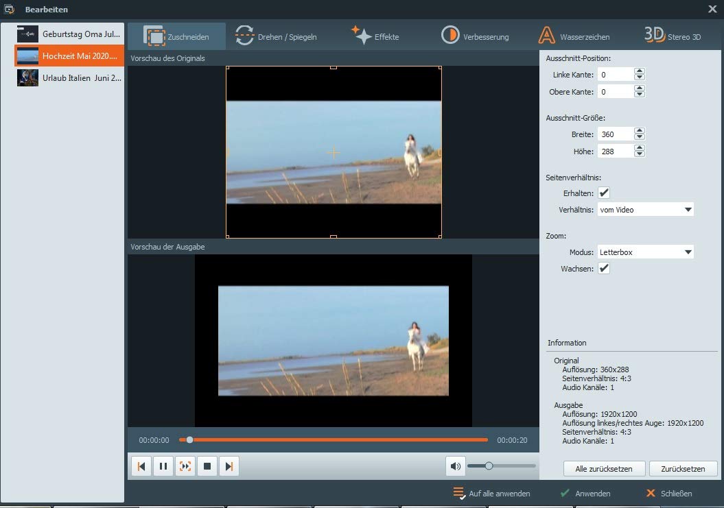 Video Converter Ultimate - 3 USER Lizenz - Videos konvertieren, bearbeiten, drehen für Windows 11, 10, 8.1, 7