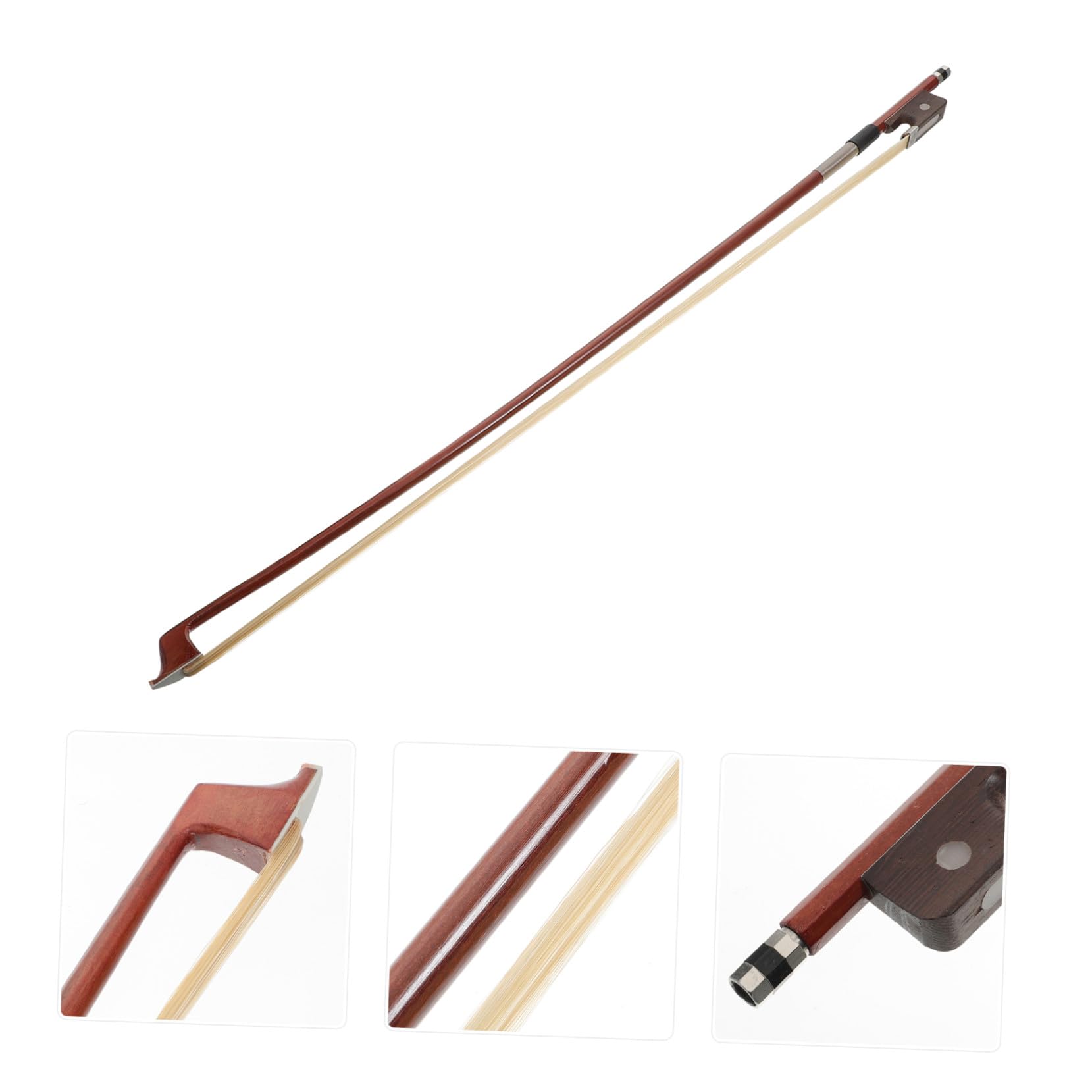 BESPORTBLE Archetto Per Violoncello in Crine Di Cavallo 3/4 Legno Brasiliano Bilanciato Accessorio Musicale Per Musicisti Esperti e Studenti