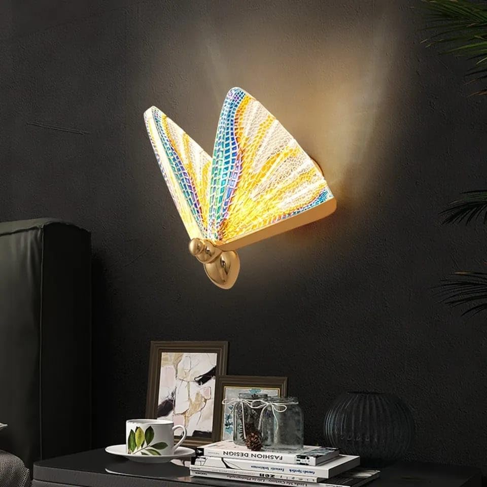 Image of 12 Watt Led Wall Light and Wall scones wall lamp for- Home, Kitchen, Bedside, Bedroom, Living Room, Office, Indoor, Bedside, Mirror Side, Diwali Lighting (led wl Butterfly)