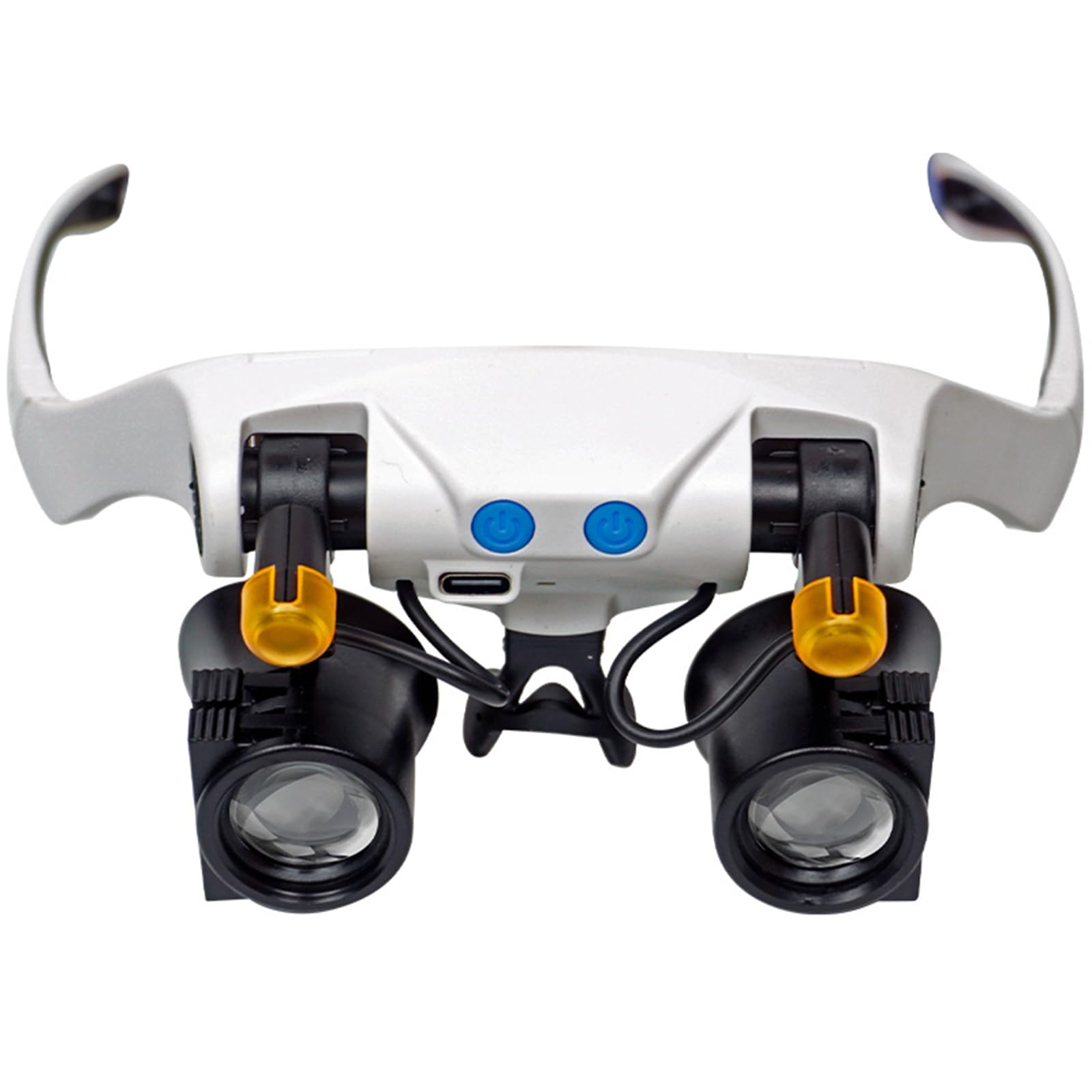 Lupa de diadema con luz LED, lupa manos libres, lentes intercambiables 3-25X para leer, reparar relojes y trabajos de joyería