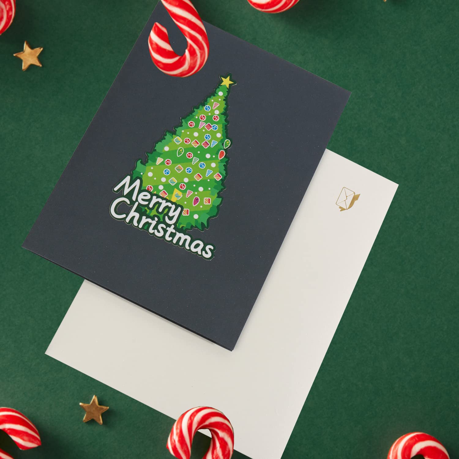 Carte De Vœux Pop-up Noël Avec Sapin Et Père Noël - Carte 3D Avec Enveloppe, Idéale Pour Offrir à Famille Et Amis