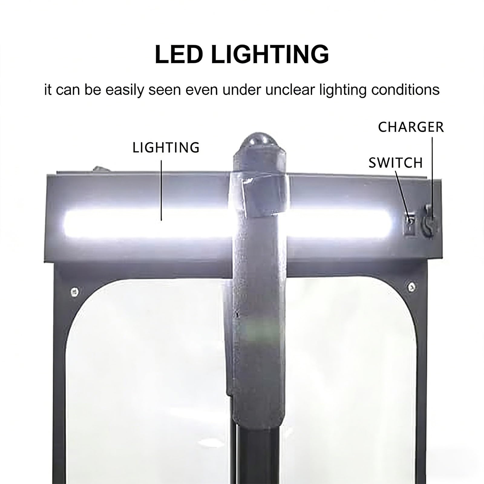 Miroir d'inspection sous châssis, Outil Portable avec lumière LED, Perche télescopique pour Une visibilité Accrue, idéal pour la réparation Automobile et Les inspections de véhicules.
